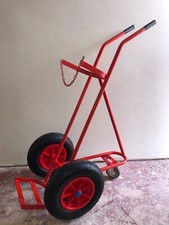 Oxygen Gas Cylinder Trolley Size J trolley (50Ltrs ) 16" Air wheels 3 Red wheels