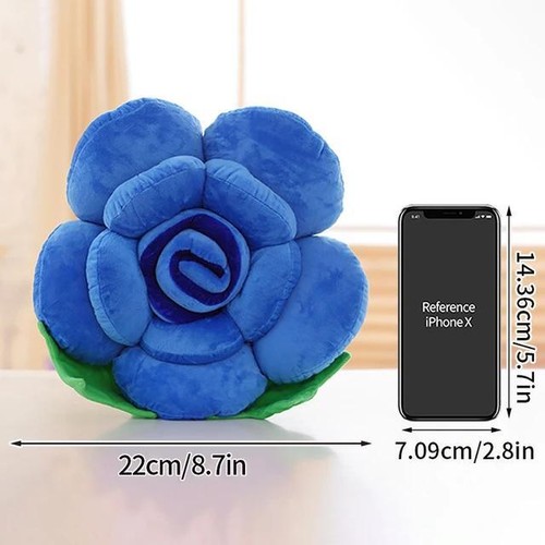 Cushion Pillow Rose Plush Fur Small Modern Multicolor Cover Velvet Soft Decor - Picture 32 of 33