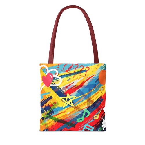 Borsa nuova colorata, arte vibrante per uso quotidiano, borsetta - Foto 19 di 21