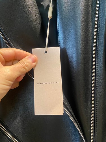 BNWT RP £1695 Christopher Kane Fresh Start leather biker jacket in black.IT 40 - Picture 9 of 16