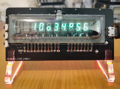 small VFD tube clock IV-28A nixie era vintage desk clock