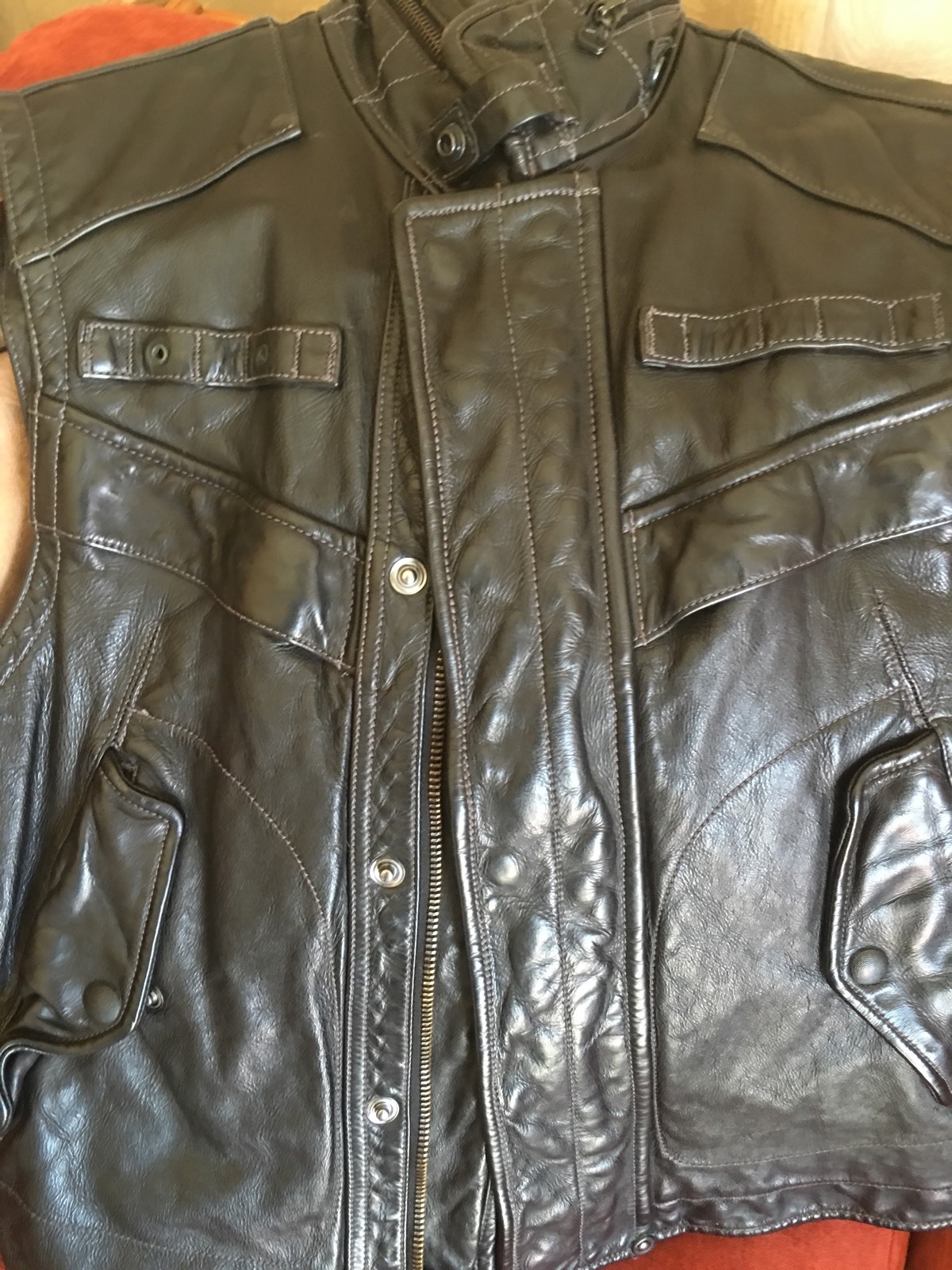 Ralph Lauren Leather Vest eBay