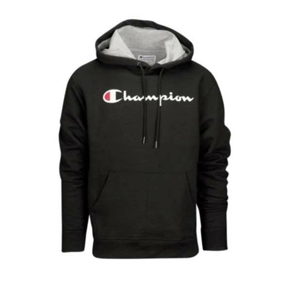 champion script overhead hoodie black