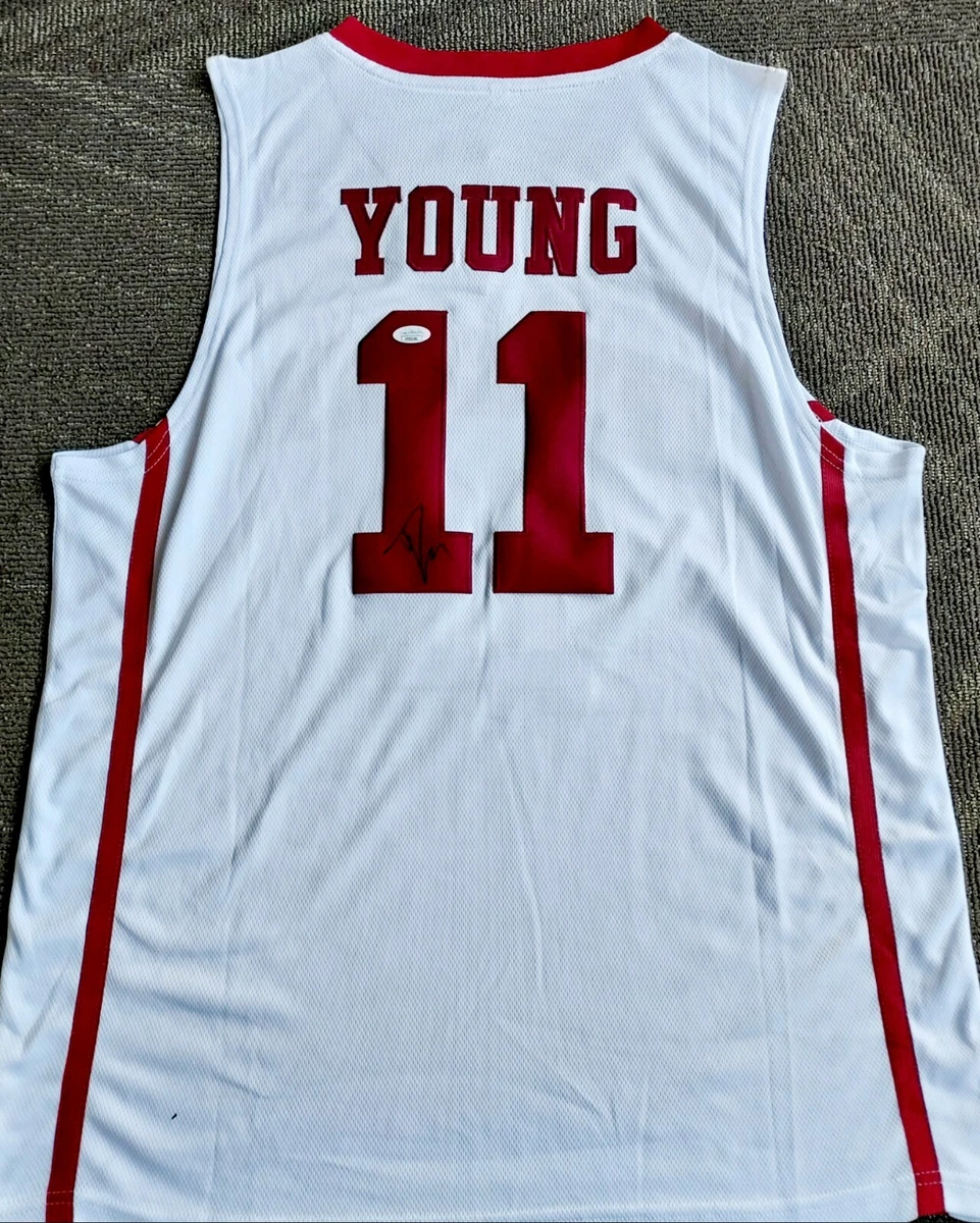 Trae Young Ice Trae Signed Oklahoma Sooners Jersey Size L JSA