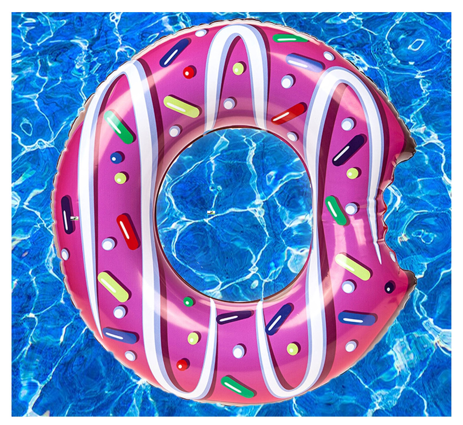 SWIM RING INFLATABLE DONUT GIANT 125 CM SWIMMING POOL KIDS BEACH DOUGHNUT