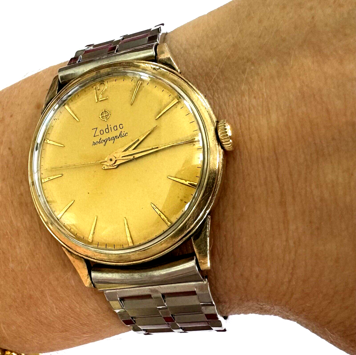 Vintage Rare Zodiac Rotographic 1624 Swiss 17j Men's Watch Runs | eBay