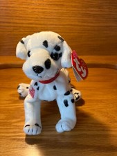 Ty Beanie Babies Rescue FDNY 2001 Dalmatian Dog with Tag and Protector 9/11