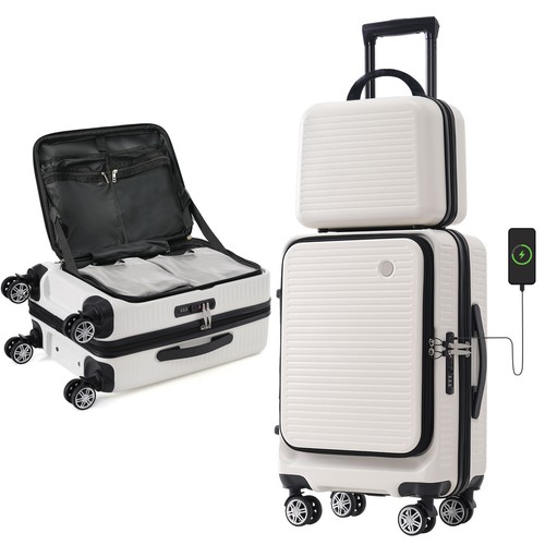 Carry-on Luggage 20 Inch Front Open Luggage Lightweight Suitcase Front Pocket US - Picture 20 of 20