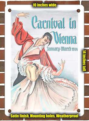 Metal Sign - 1937 Carnival in Vienna - 10x14 Inches
