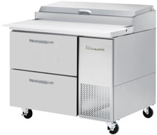NEW 2 Drawer 44" Pizza Prep Table Refrigerated Stainless Steel Blue Air #2472