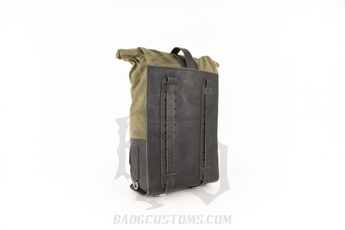 Universal Rolltop Saddlebag Backpack URB02 - BAD&G CUSTOMS - Picture 4 of 9