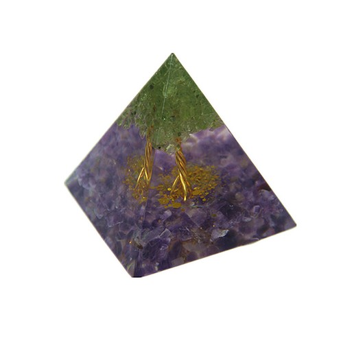 Amethyst Crystal Healing Pyramid Chakra Energy Orgone Stone Ornaments - Picture 7 of 9