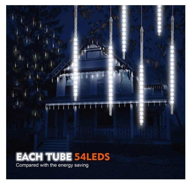 2 X Bluefire Meteor Shower Rain Lights 50cm 10 Spiral Tubes 540 LED