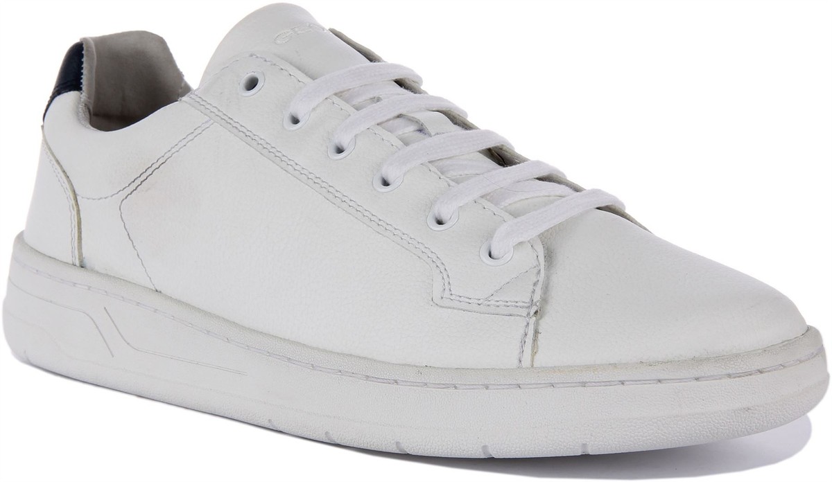 Geox U Magnete G Low Profile Mens Casual Shoe White Navy US 13