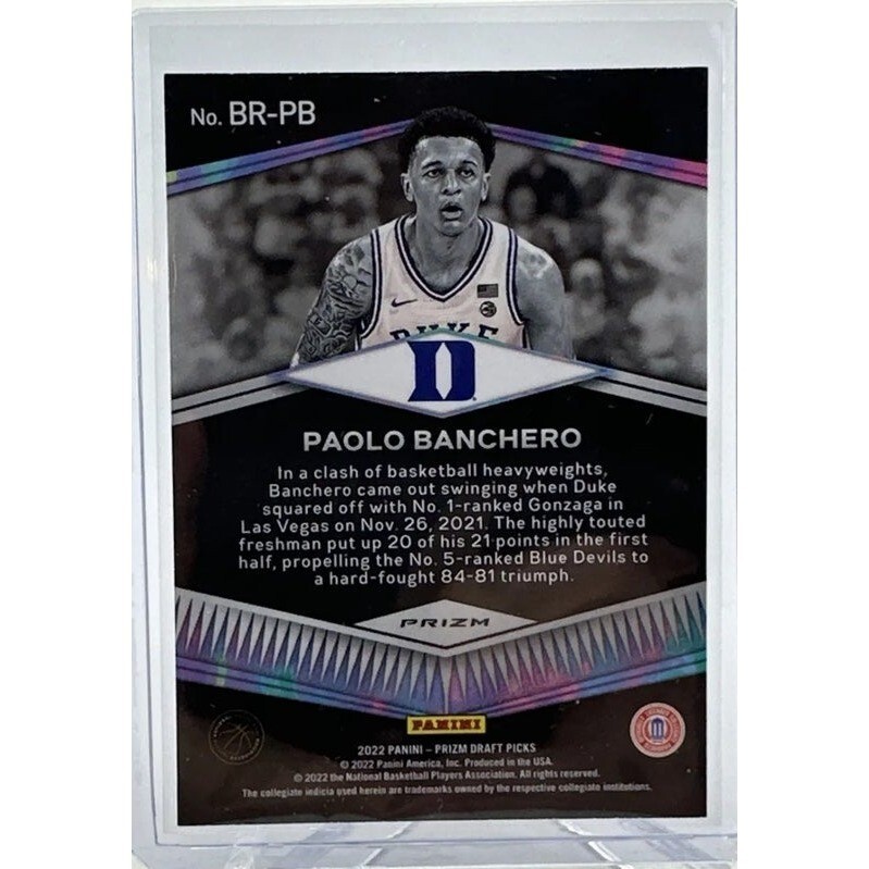 2022 Panini Prizm Draft Picks Paolo Banchero Rookie RC BRILLIANCE