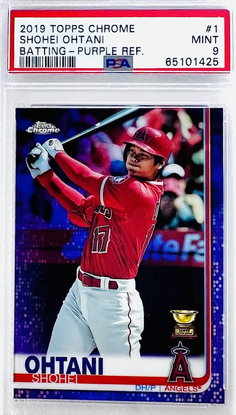 2019 Topps Chrome Shohei Ohtani Purple Refractor All-Star Rookie SP #/299 PSA 9