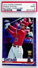 2019 Topps Chrome Shohei Ohtani Purple Refractor All-Star Rookie SP #/299 PSA 9