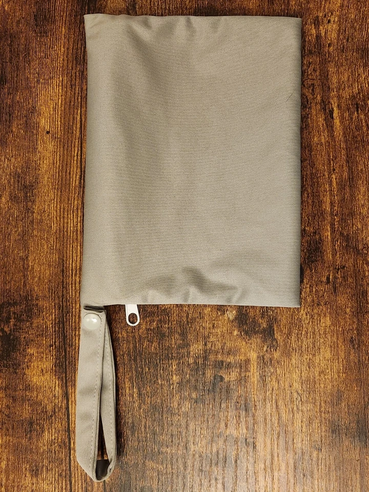 Grey Wet Dry Pocket Reusable Cloth Diaper Gym Dog Pouch - Image 4 of 4