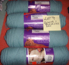 4 NOS SAGE LION BRAND SAYELLE 53190 SKEINS DYE  175 LOT 9 EACH 3-1/2 OZ