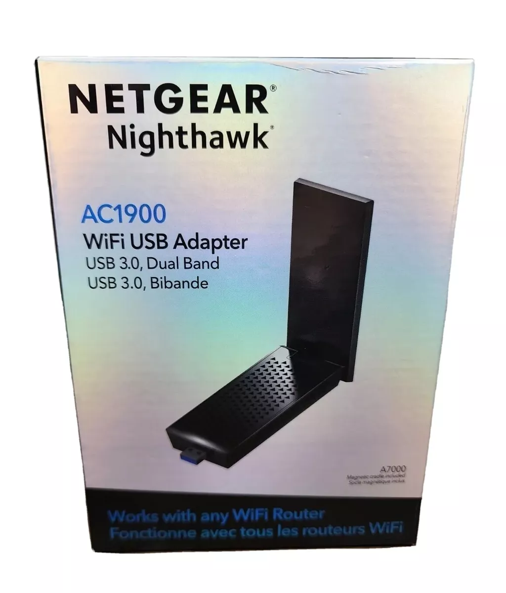 NETGEAR Nighthawk AC1900 Dual-Band WiFi USB 3.0 Adapter Black A7000-10000S  - Best Buy