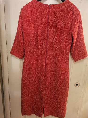 Winser London tweed dress Wool Blend Red Size 12 N7 - Picture 7 of 12