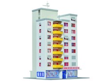 Kibri 37120 - Hochhaus mit Ladengeschäft - Spur N - NEU