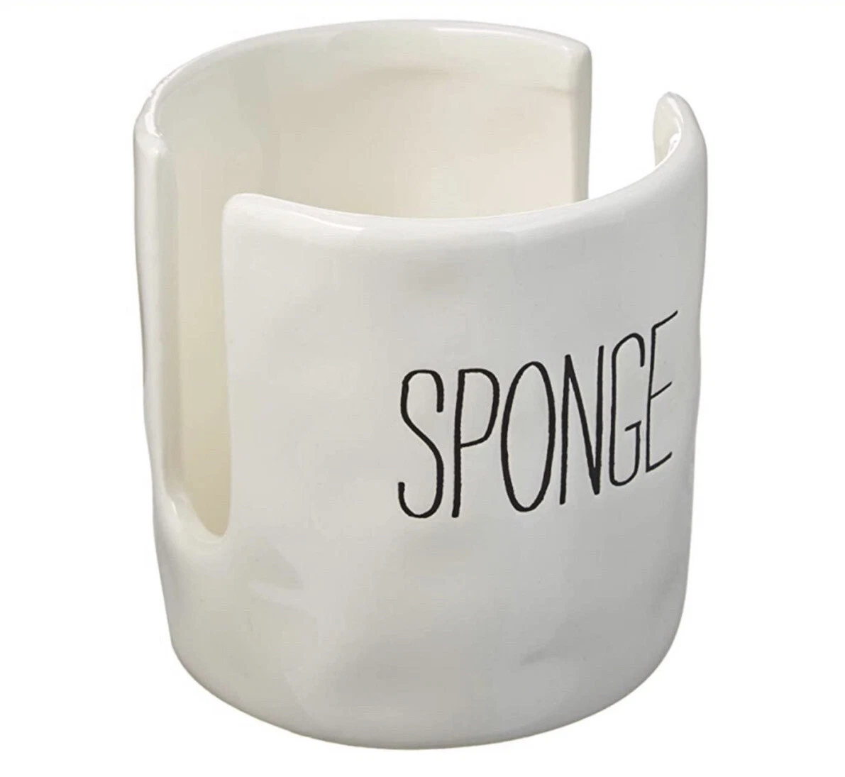Sponge Holder Kitchen Sink Modern Farmhouse White Ceramic Sponge