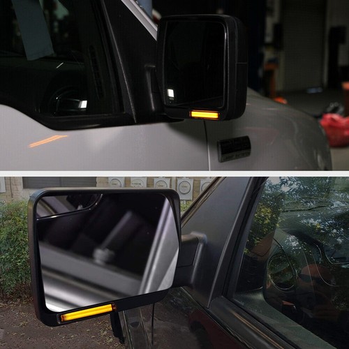 Sequential Side LED Mirror Turn Light Signal Smoked Lamps for F150 Ford Lincoln - Picture 12 of 18