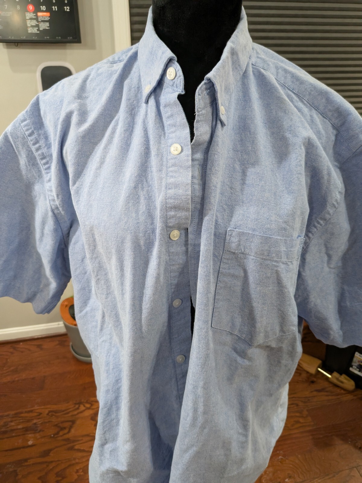 Mens Amazon  Essential Blue Short Sleeve Shirt X-Large