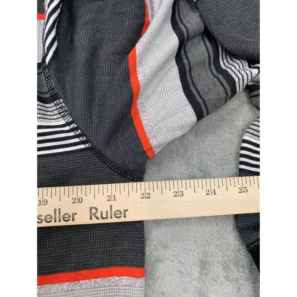 Sudadera con Capucha Ocean Current Para Hombre Grande Gris/Negro/Rojo Rayas Skater Punk Foto 4 de 4