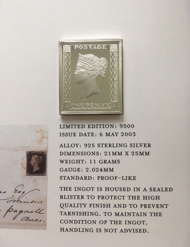 "Royal Mail ""The Victorian Stamp Lingot Collection"", plata esterlina - Imagen 3 de 11