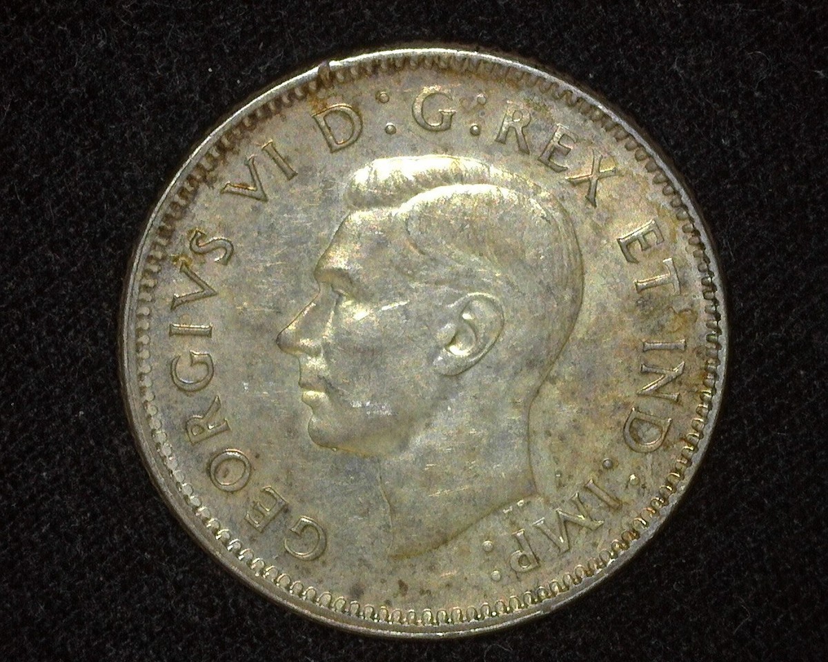 CANADA 1945 10 CENTS SILVER KM34 UNCIRCULATED ~K11 | eBay