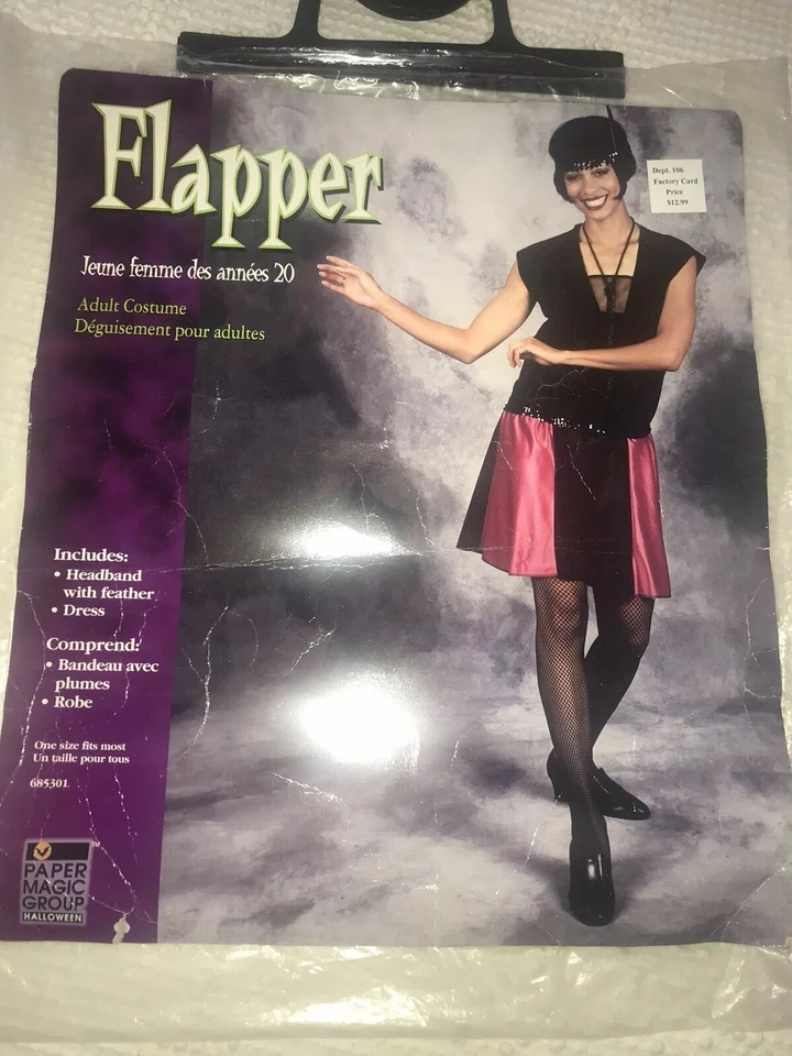 Disfraz de Aleta Mágica de Papel Rosa Negro Diadema Pluma Halloween OS 8-10 Foto 2 de 4