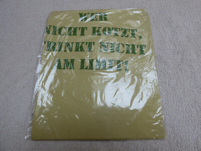 Basic Fun T-Shirt ''Wer nicht kotzt, trinkt nicht am Limit.'' Gr. M Baumwolle OVP