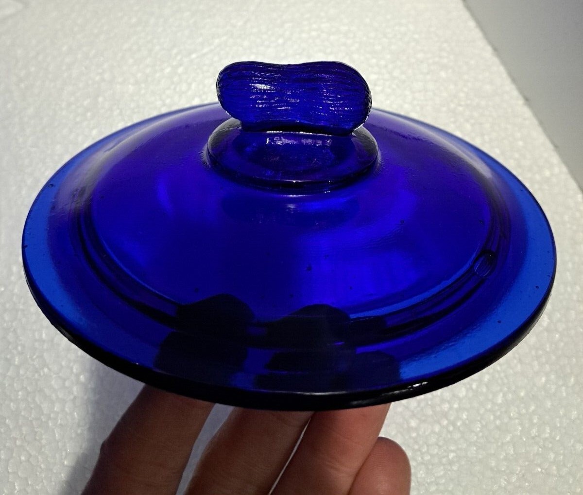 Vintage Blue Glass Planters Peanut Jar with Lid eBay