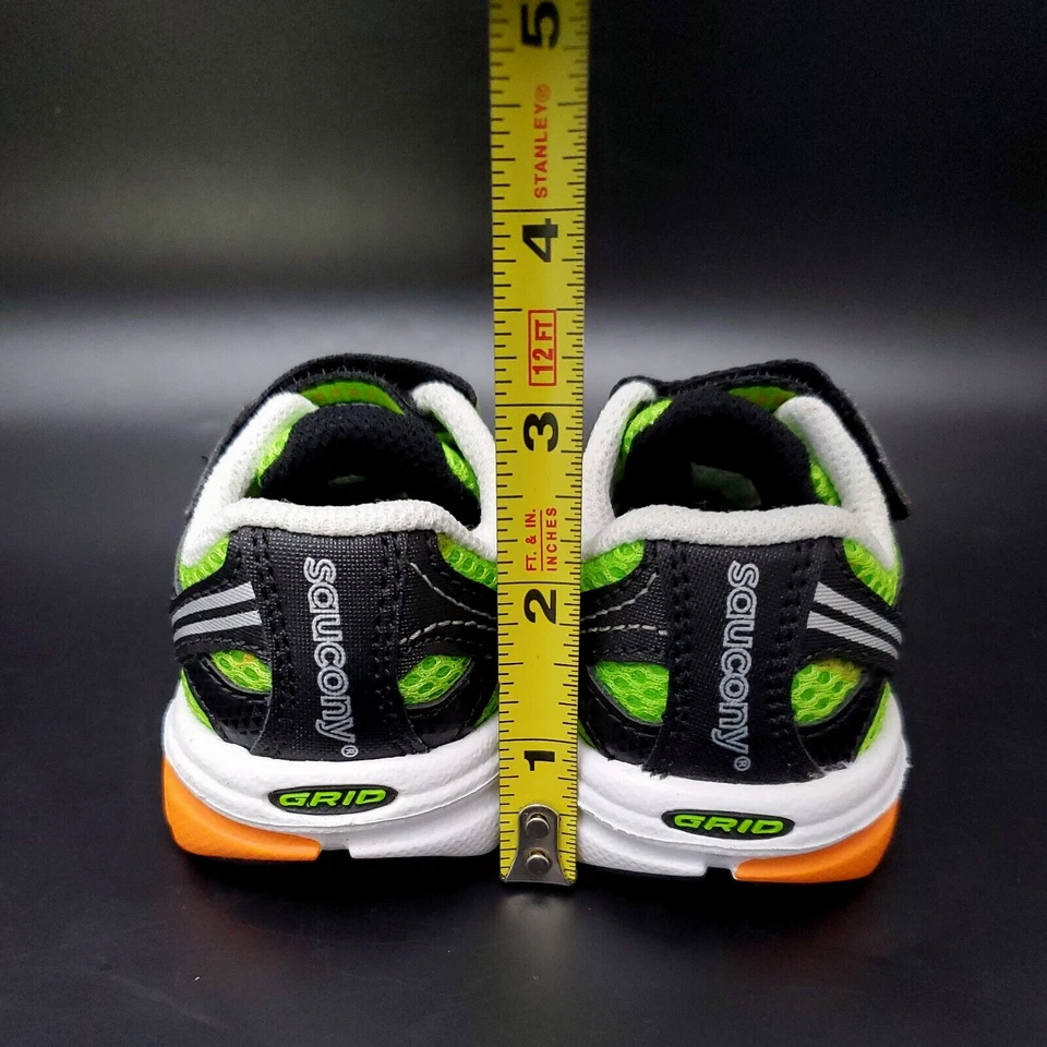 Zapatillas deportivas Saucony gris naranja verde neón BBBY Ride 6 para niño talla 4,5 Foto 4 de 4