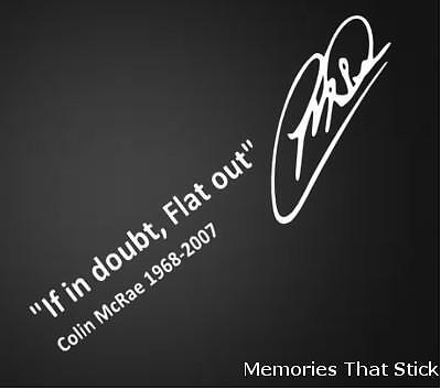 Colin McCrae IF IN DOUBT Funny Car Window Bumper JDM VAG Vinyl Decal Sticker - Picture 1 of 1