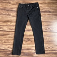 Levi  s 502 Jeans Mens 29x32 Black Regular Taper Dark Wash Denim Pants