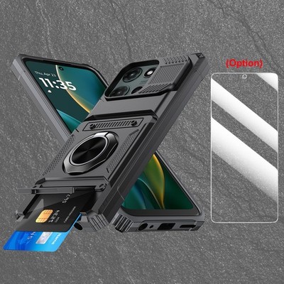 Shockproof Phone Case For Moto G Play 2026 Heavy Duty Magnetic Ring Stand Cover