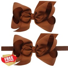 LD DRESS Baby Girls Headbands Brown 16 Bows