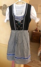 German Dirndl dress with Apron and underblouse.