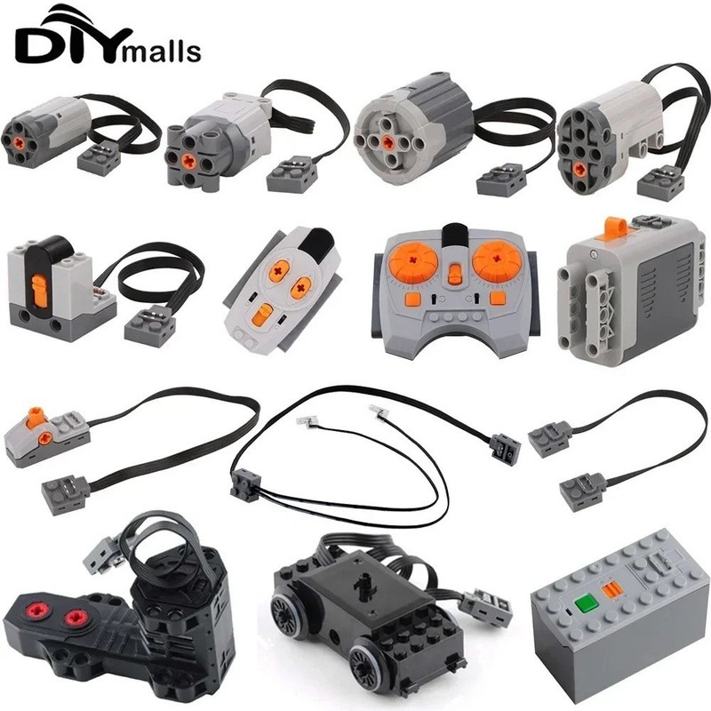 DIY Power Functions Parts Servo Motor IR Remote Receiver Battery Case for Lego