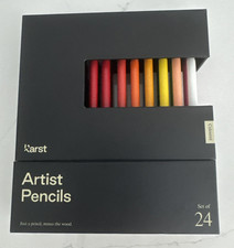 Karst Woodless Artist Pencils - 24 Pack - Coloured - 2B - Pure Pigment No Wood