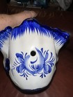 Ceramic Swan 12” X 12" Hand Painted Vase / Flower Holder Made In Portugal — photo 6