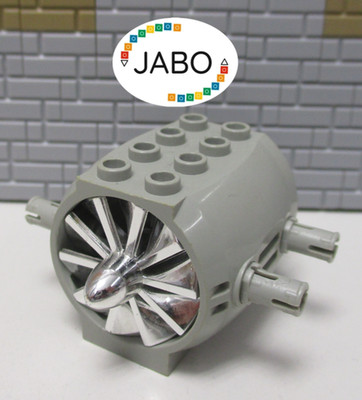 (O18/3/1) LEGO 43121 Nozzle Turbine Vintage Light Grey + x577 Propeller Chrome