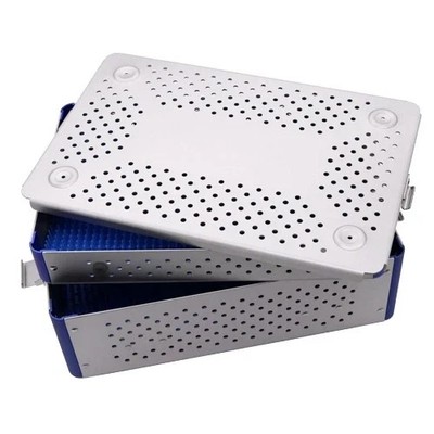 Aluminum Sterilization tray case box with Two layer surgical instrument-tray