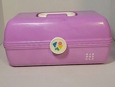 Caboodles Lavender/Purple Makeup Carrying Case Mirror & Tray Vintage Made In USA