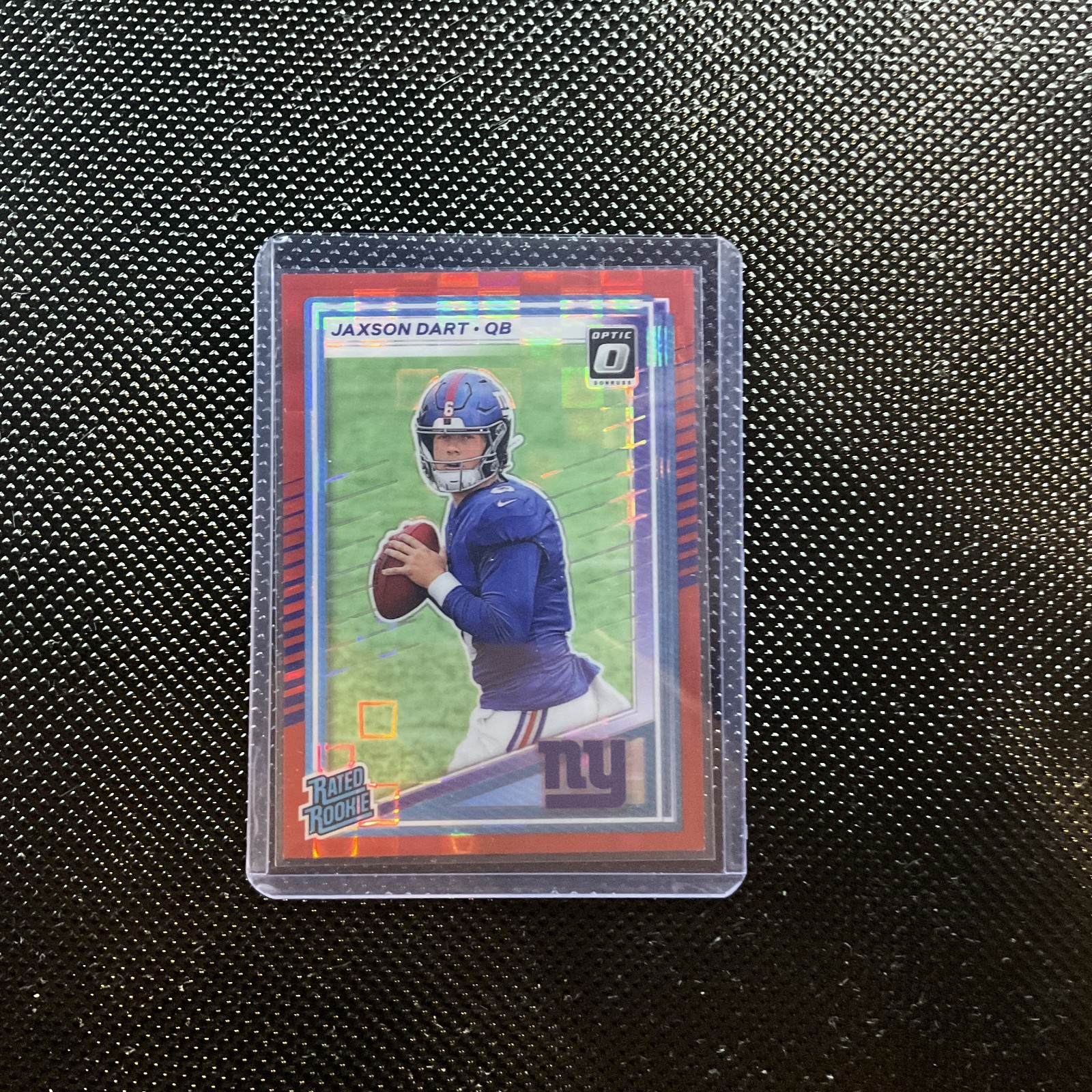 2025 Donruss Rated Rookie Jaxson Dart #400 Optic Preview Red Pandora Prizm RC