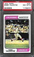 1974 Topps #101 BOBBY VALENTINE PSA 8 NM-MT 11790919 