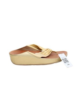 FitFlop Damen Sandalen UK 7 Gold 100% Sonstige Flip-Flop